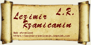 Ležimir Ržaničanin vizit kartica
